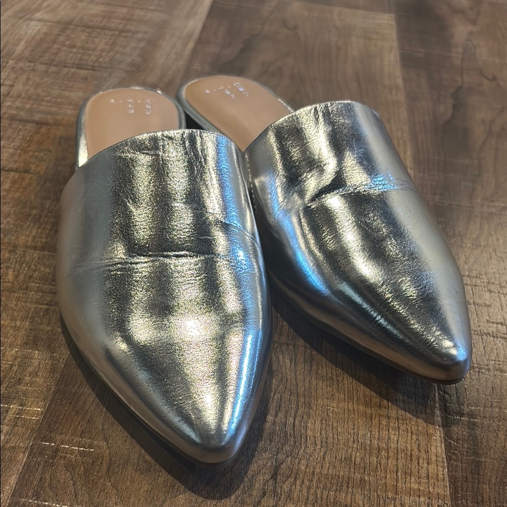 A New Day Silver Metallic Mules